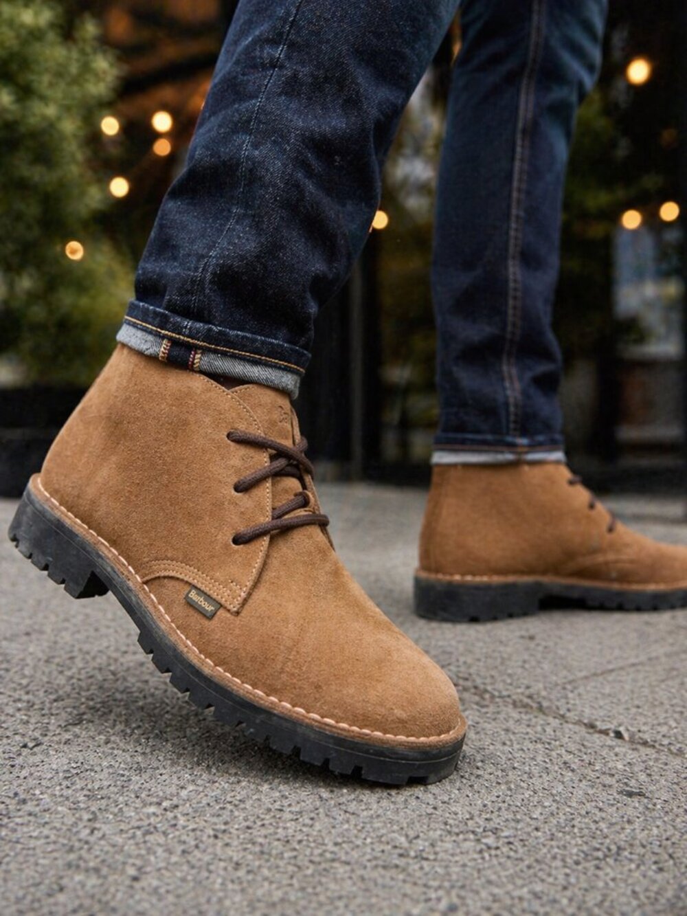 Barbour Hobart Chukka Boots Mens 12 UK 11 Euro 45 Suede Lug Sole New